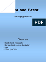 F Test and T Test