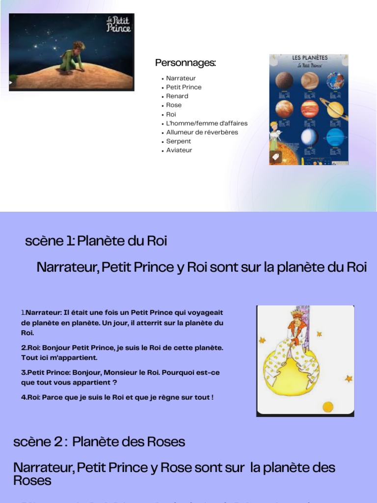 Le Petit Prince Presentation Pdf