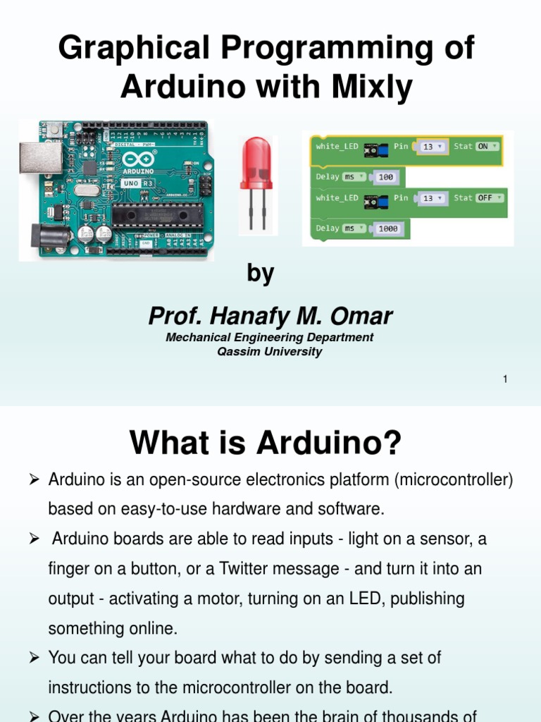 Graphical Programming of Arduino with Mixly | PDF