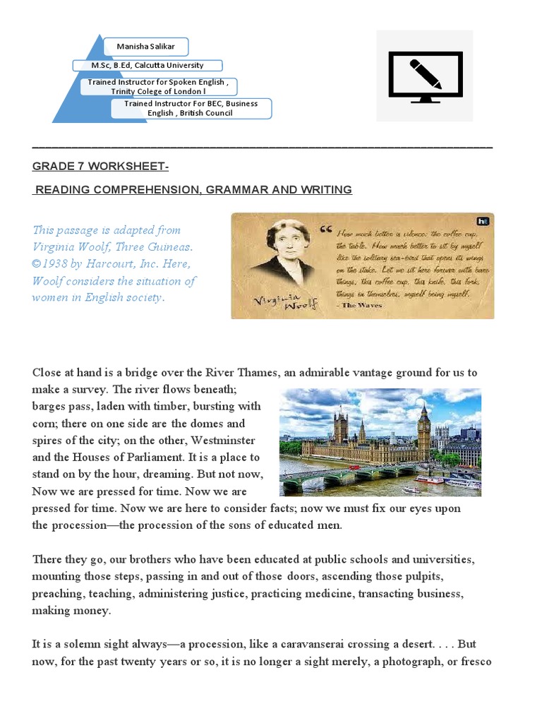 Grade 7 Worksheet | PDF