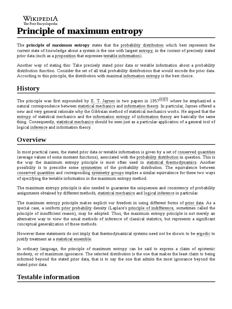 Principle of maximum entropy download free pdf probability