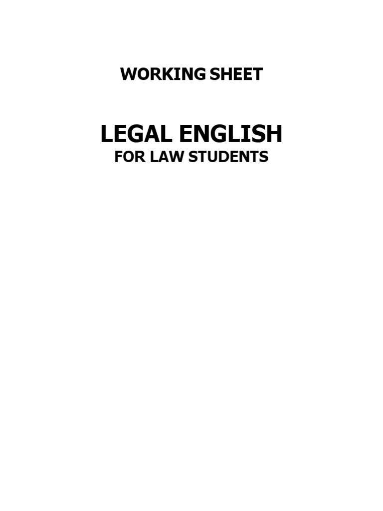 Legal english for law students pdf crimes crime violence