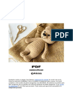 PDF Croche de Urso Simon Receita de Amigurumi Gratis