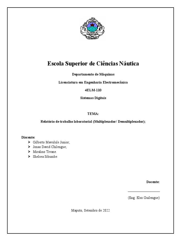 Relatório sobre Mux e Demux em Circuitos | PDF | Engenharia Elétrica ...