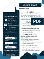 Blue and White Abstract Resume