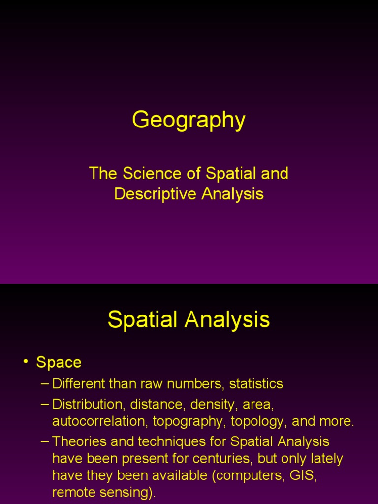 Introduction of Geography PDF Geography Spatial Analysis