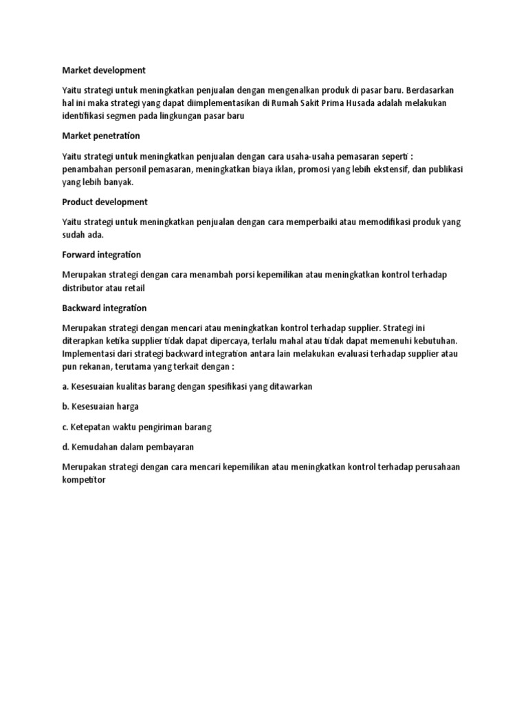 Market Development | PDF