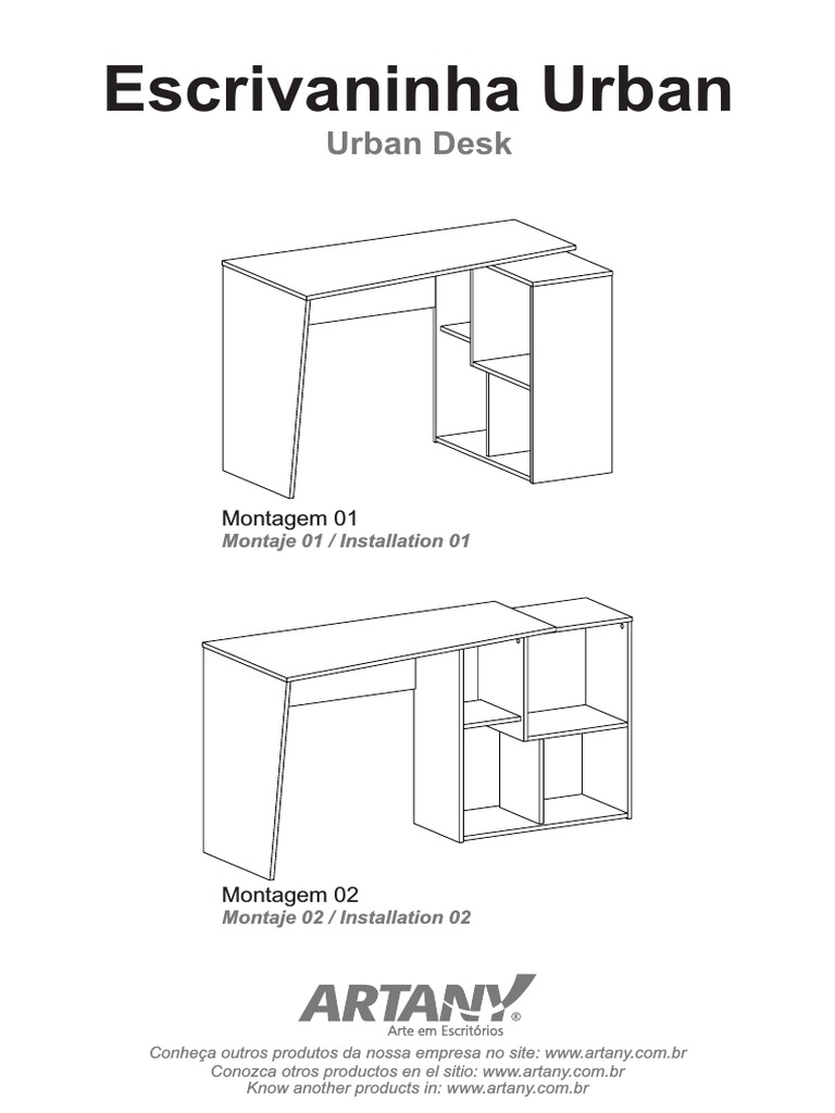 Instruções de Montagem: Escrivaninha Urban | PDF