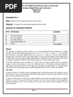 Experiment No 1 - Full Adder