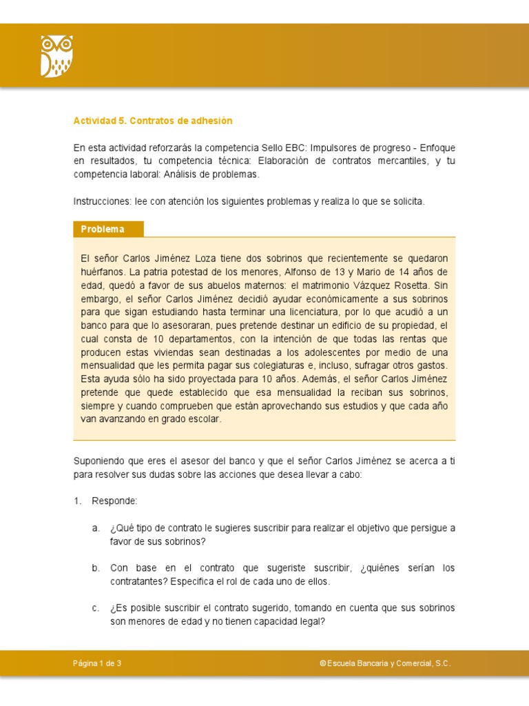 Contratos de Adhesión: Asesoría Legal | PDF | Finanzas y dinero | Derecho
