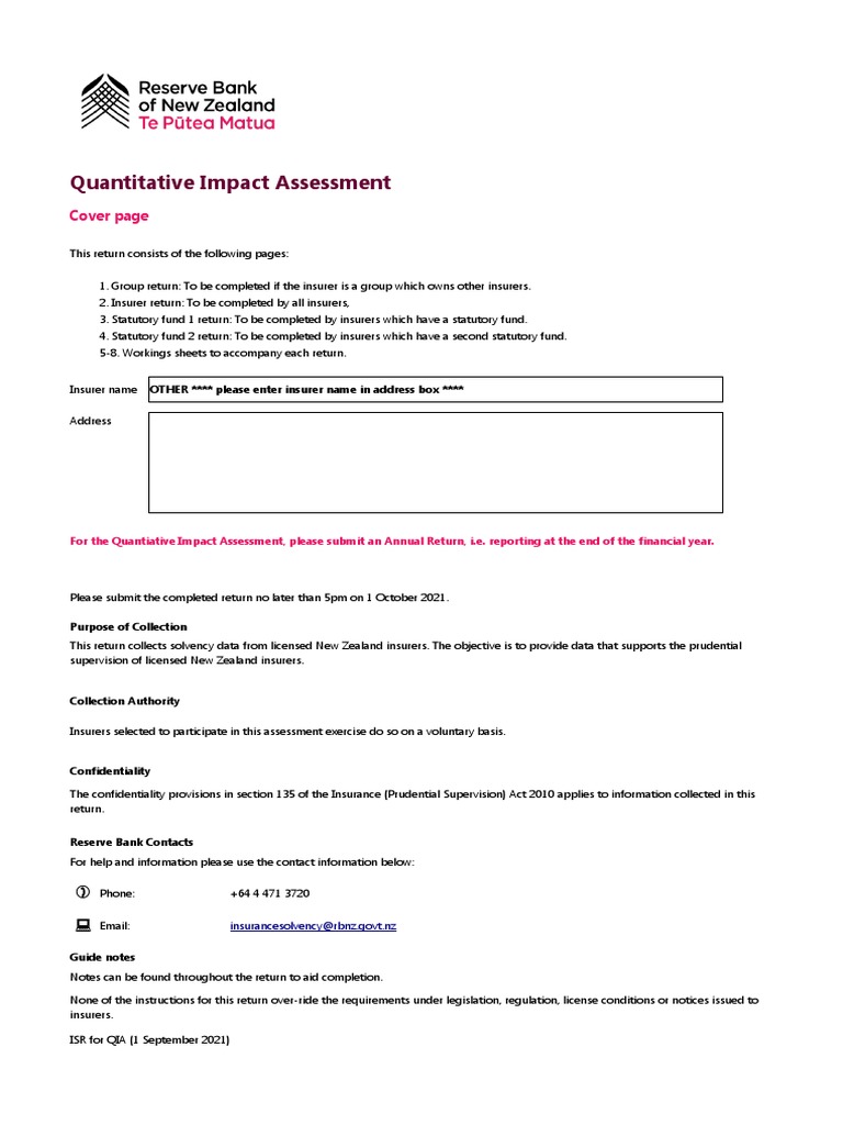Quantitative Impact Assessment Template | PDF | Business | Technology ...