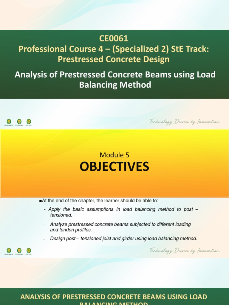 Ce0061 Professional Course 4 - (Specialized 2) Ste Track: Prestressed ...