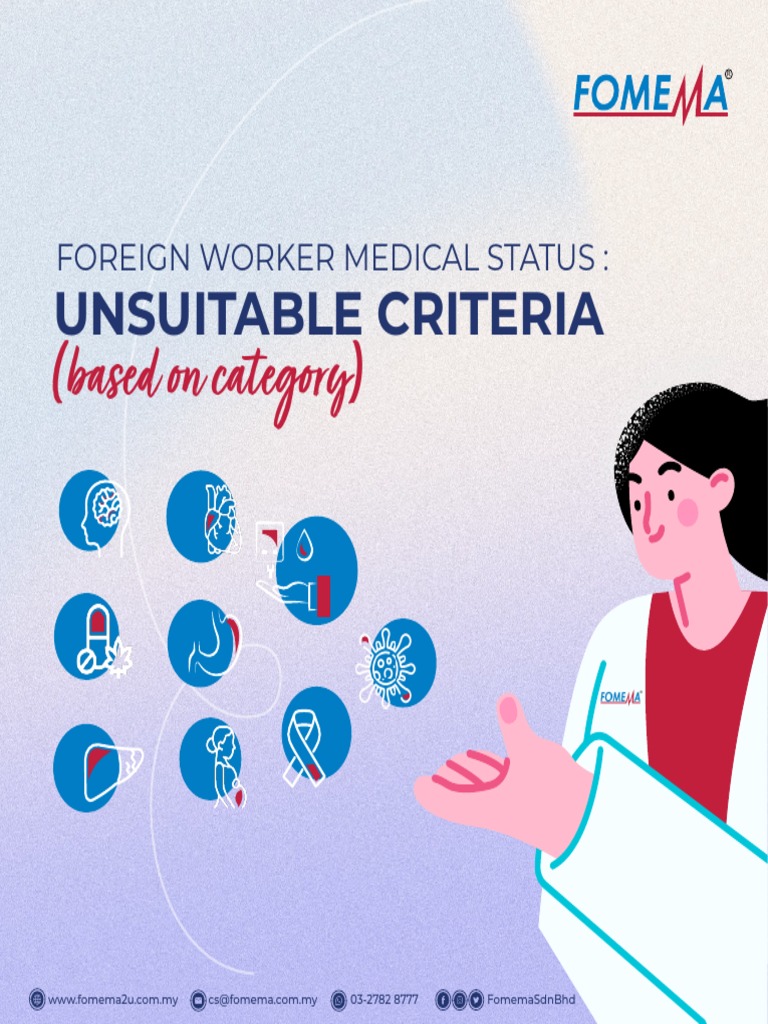 Foreign Worker Medical Unsuitability Criteria | PDF