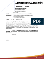 Memo A GAF - Se Deriva Documento de OCI Sobre Pedido de Información de Terreno (Ref. Proveido 0018-2022-ALC)