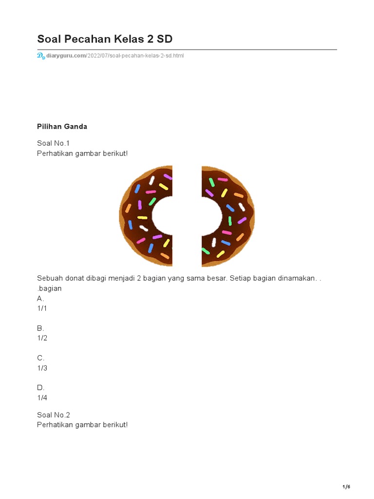 Soal Pecahan Kelas 2 Sd Pdf