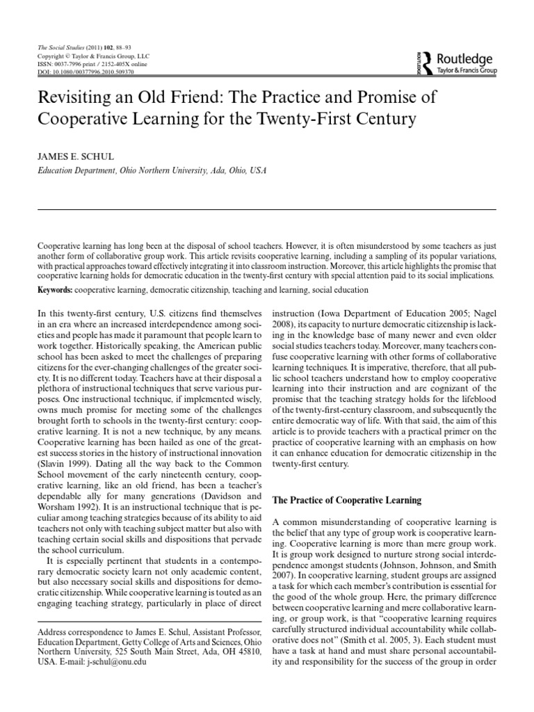 Cooperative Learning Pdf