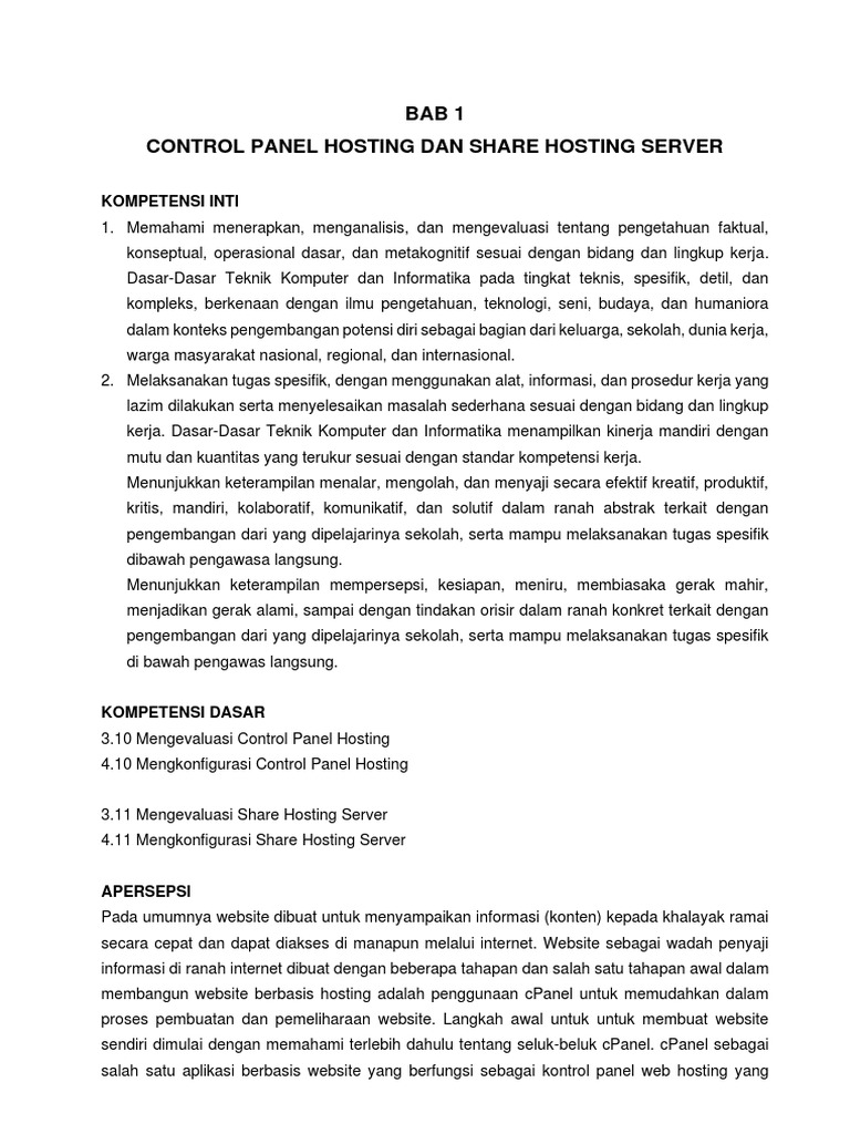Control Panel Hosting - 01 | PDF