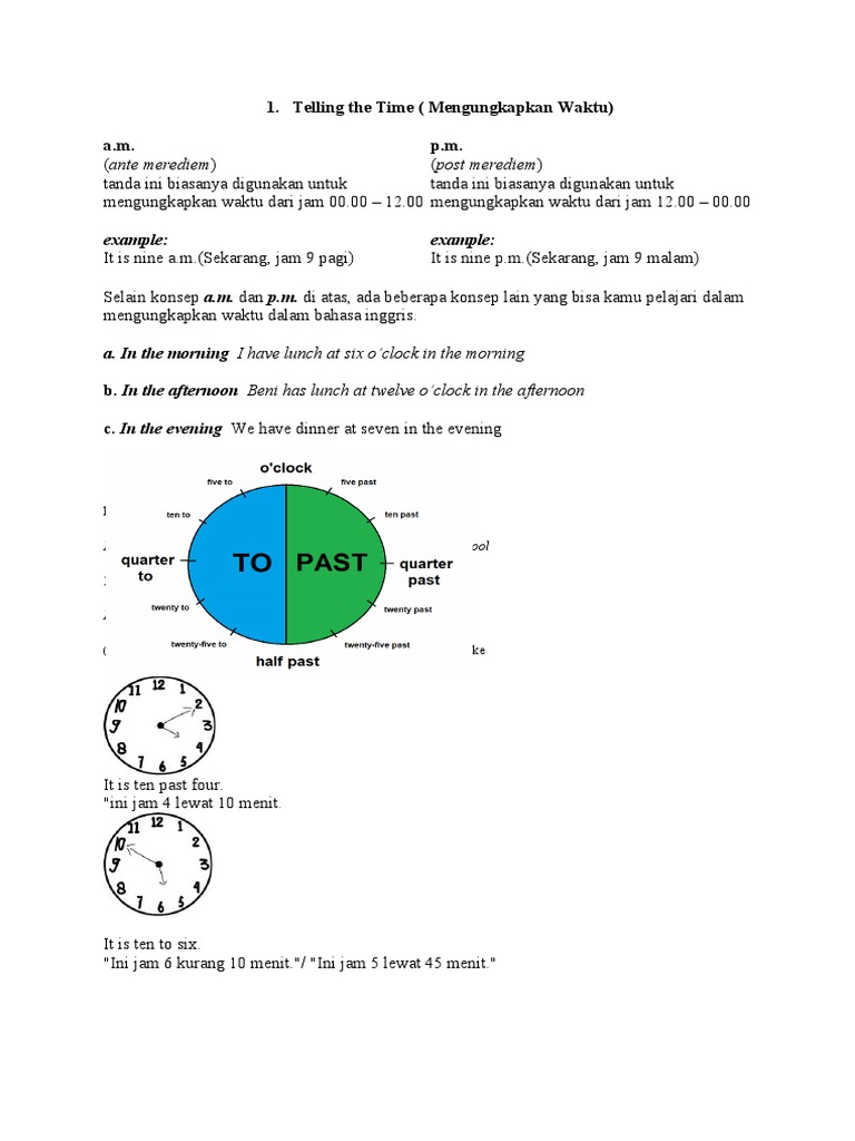 Telling The Time Pdf