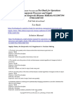 Operations Management Processes and Supply Chains 10th Edition Krajewski Ritzman Malhotra Test Bank