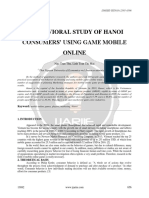 A BEHAVIORAL STUDY OF HANOI CONSUMERS' USING GAME MOBILE ONLINE Ijariie13882