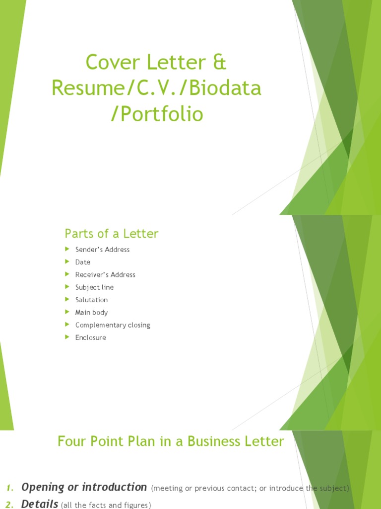 Cover Letter and Resume Guide | PDF | Career & Growth