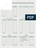 Beige Minimalist Monthly Budget Planner