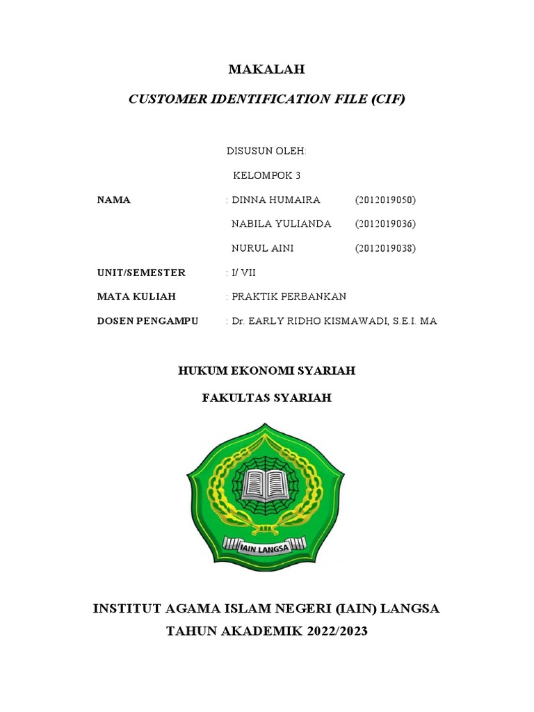 Pengertian dan Fungsi CIF Bank | PDF | Karier & Perkembangan | Bisnis