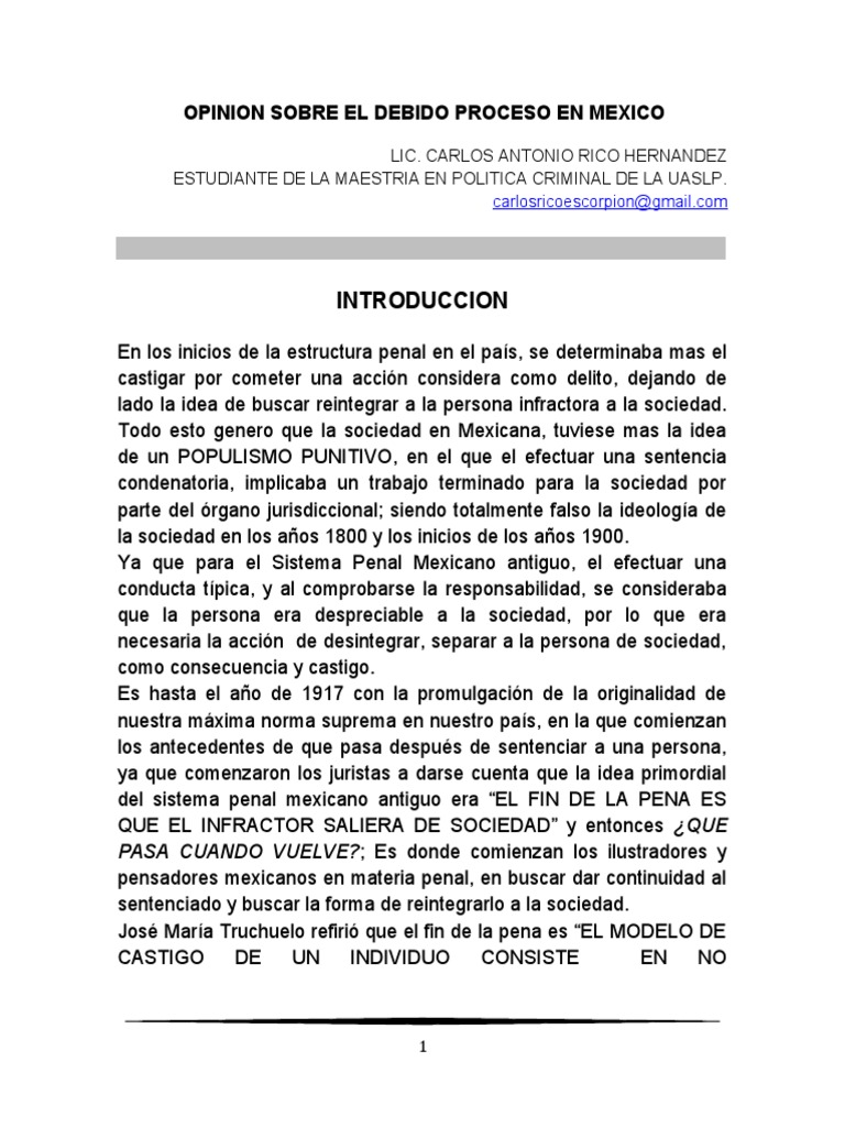 Debido Proceso en Mexico | PDF