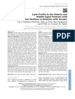 Lipid Profile in The Elderly and Middle-Aged Patients With Type 2 Diabetes Mellitus in Relation With Gender