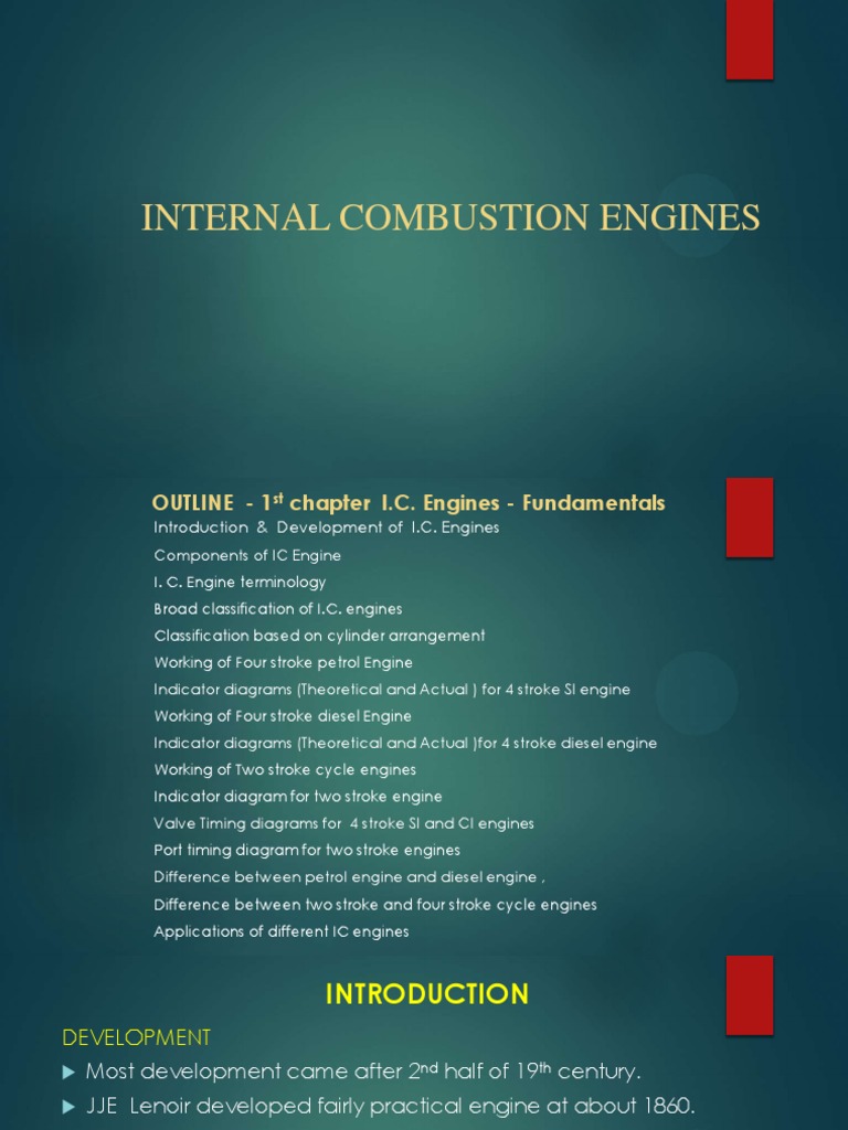 2.meel06 Ic Unit I 1st Chapter Fundamentals of Ic Engines PDF