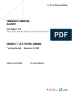 BUS3ENT - Subject Learning Guide - S1 (2022) - BU