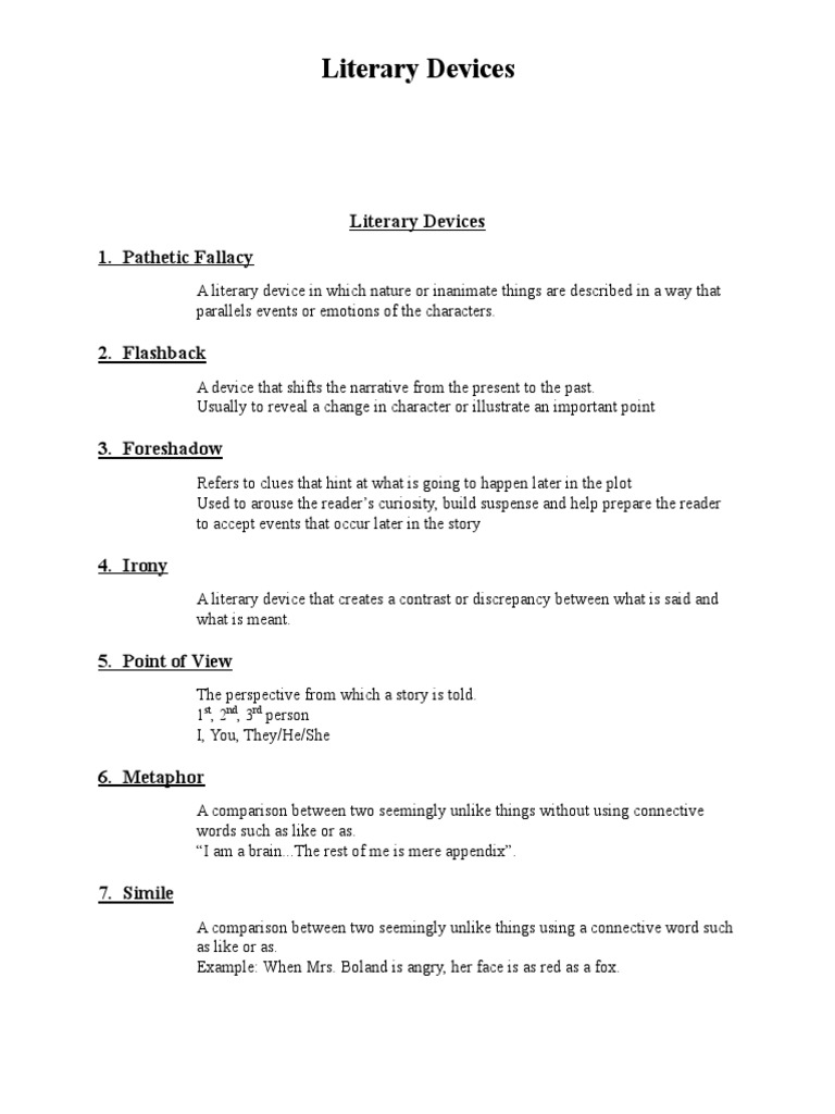 Literary Devices PDF
