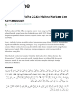 Khutbah Idul Adha 2023 - Makna Kurban Dan Kemanusiaan - NU Online