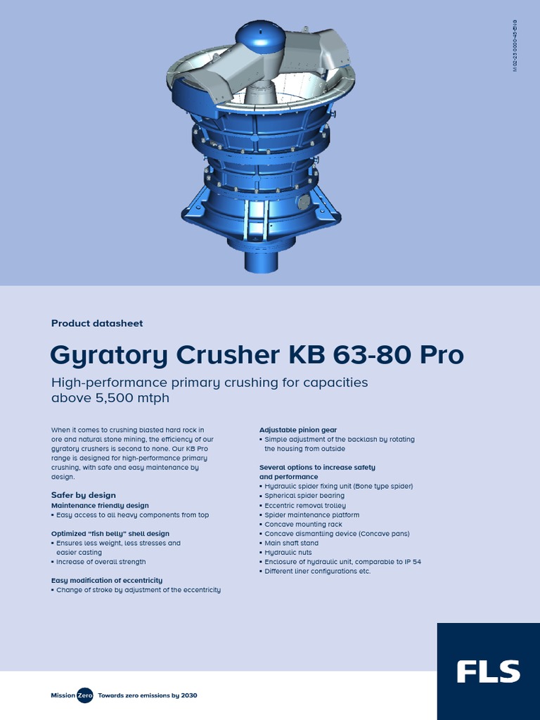 Gyratory Crusher KB 63-80 Pro - Datasheet | PDF