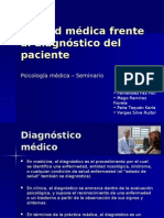 Actitud Médica Frente Al Diagnóstico Del Paciente
