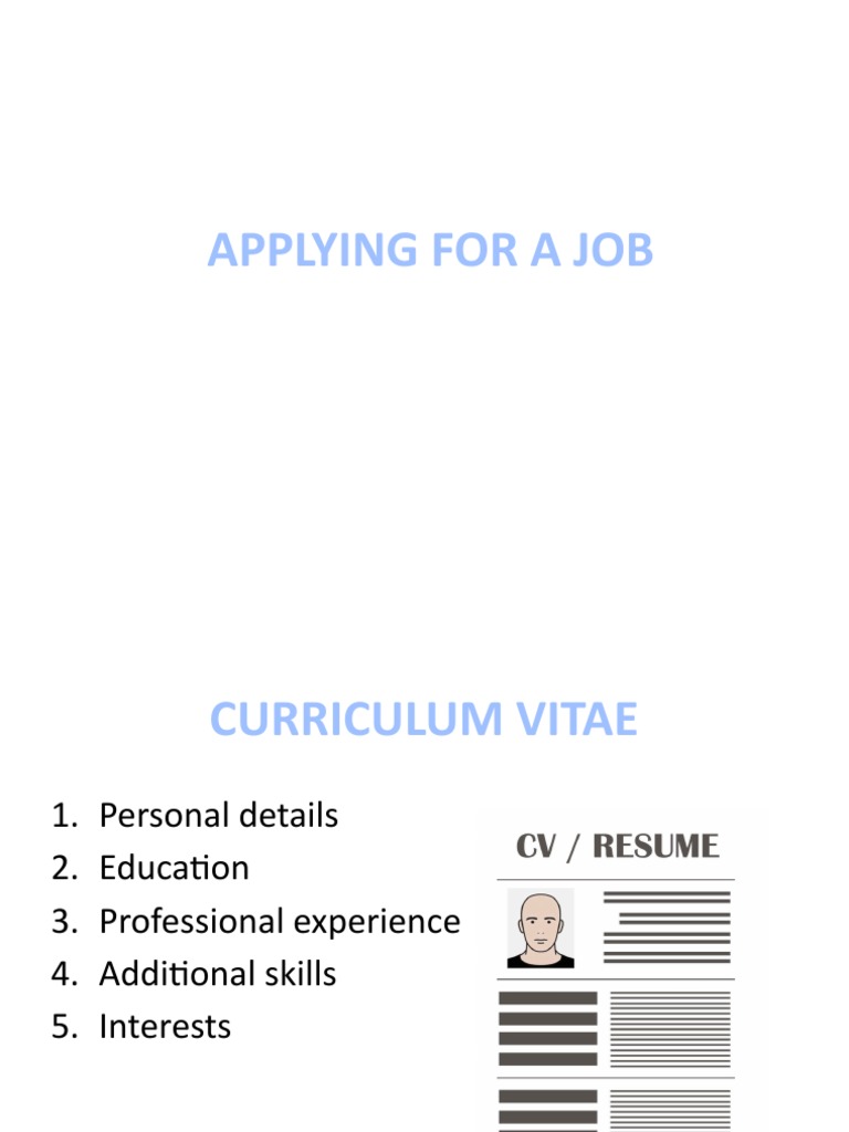 Applying For A Job | PDF