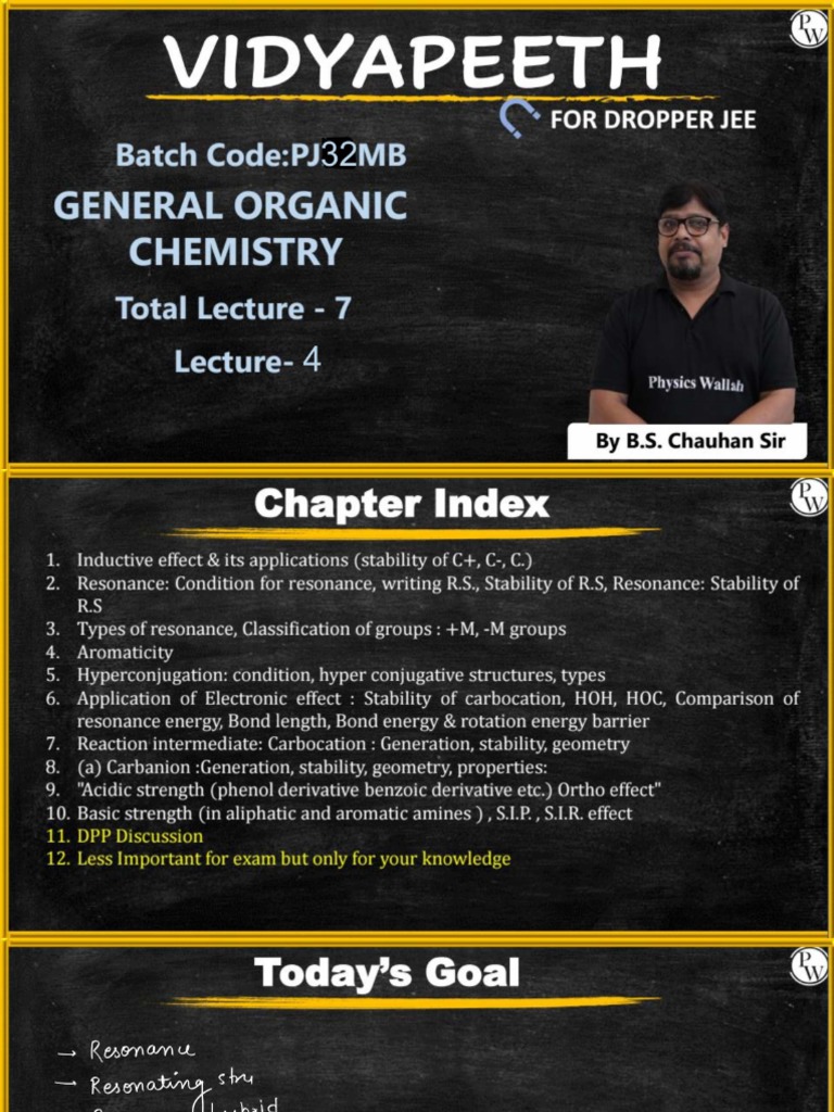 General Organic Chemistry - 04 - Class Notes (PJ32MB) | PDF