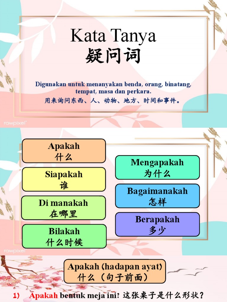 STD 1 BM Kata Tanya Nota at 03 Sep 2021 | PDF