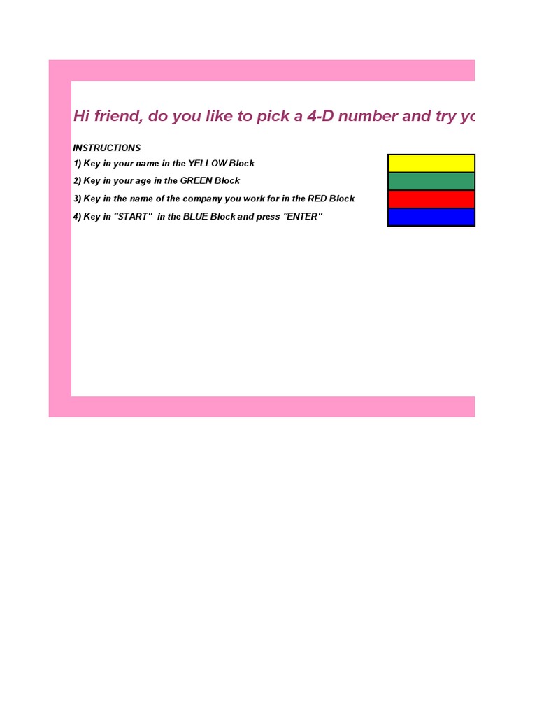 4D Numbers | PDF
