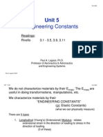 Engineering Constants: Unit 5