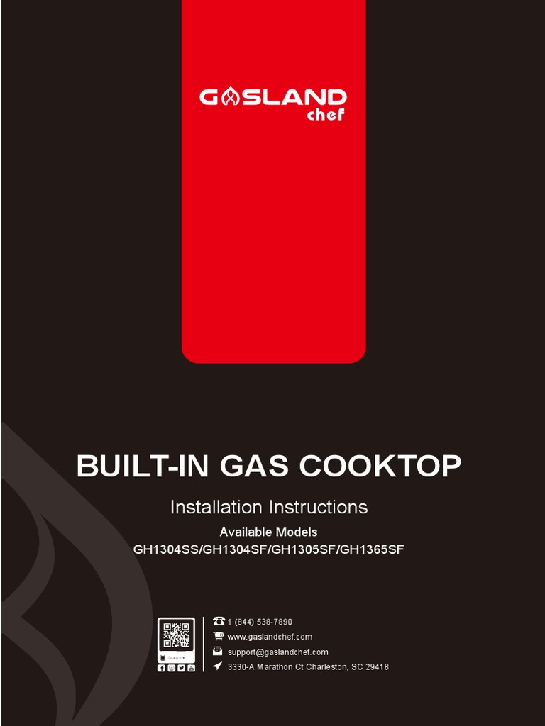 BuiltIn Gas Cooktop Installation Instructions PDF Mains
