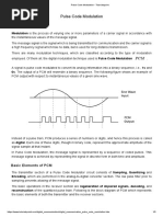 Pulse Code Modulation (PCM)