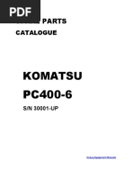 Komatsu Pc400-6 (JPN) Crawler Excavator Parts Manual SN 30001-Up