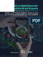 Estado de La Digitalizacion de La Hosteleria en Espana