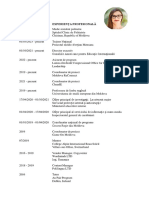 Curriculum Vitae Al Lidei Sanduleac, Candidată Desemnată Pentru Funcția de Primar Al Municipiului UNGHENI