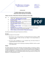 LIBERIA MARINE OPERATIONS 22 March 2023 NOTE 01.2023 Subject Inventory of Hazardous Materials and Ready for Recycling