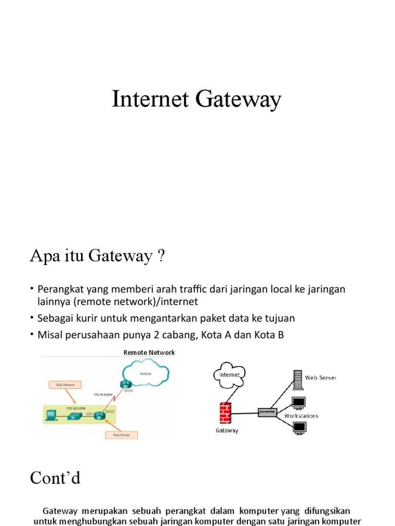 Pengertian dan Fungsi Internet Gateway | PDF