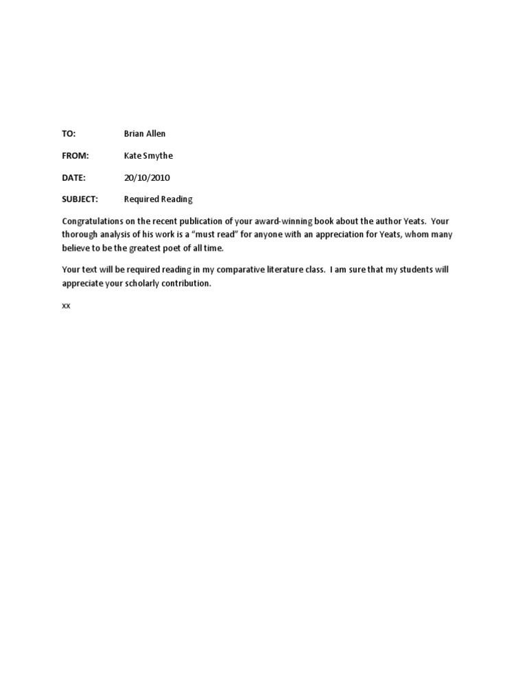 Memo Example | PDF