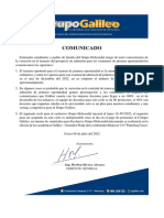 Comunicado Grupo Helicoidal