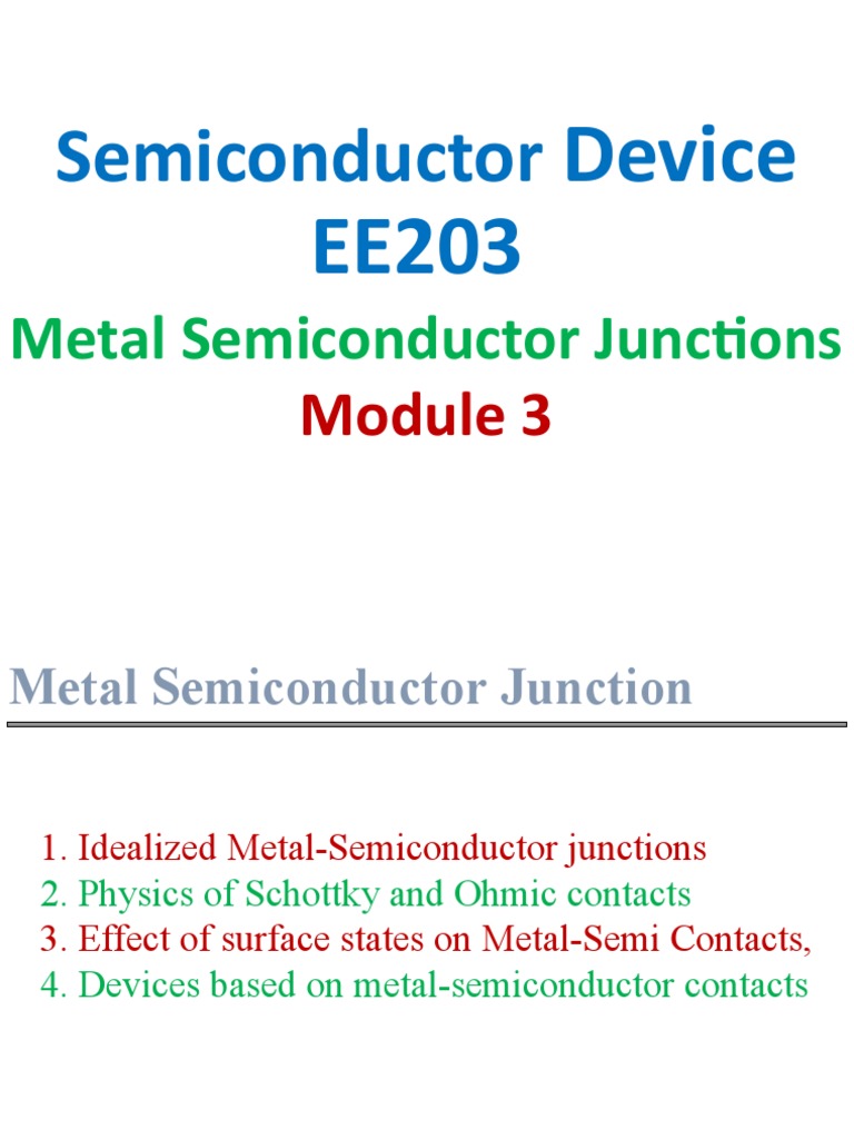 Module 3 MS Junctions PDF